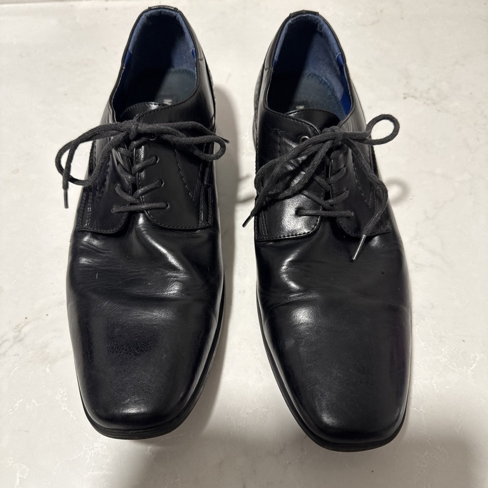 Steve Madden Men Dress Shoe Black Leather SZ 11